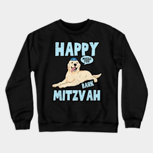 Bark Mitzwa Dog Lovers Funny Jewish Bar Mitzvah Crewneck Sweatshirt